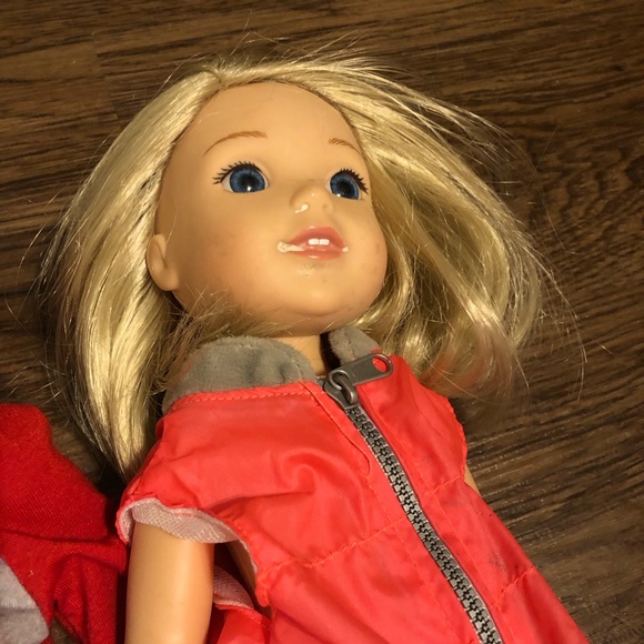 American girl wellie wishers Camille,baby clothes/shoes, unicorn onsie, hangers - Picture 10 of 16